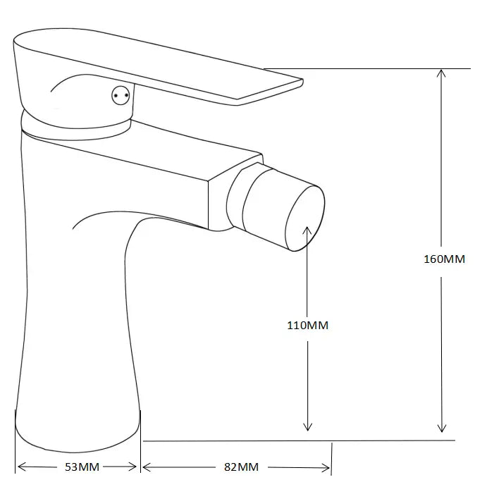 Mexen Axel Bidetbatteri Svart - 73820-