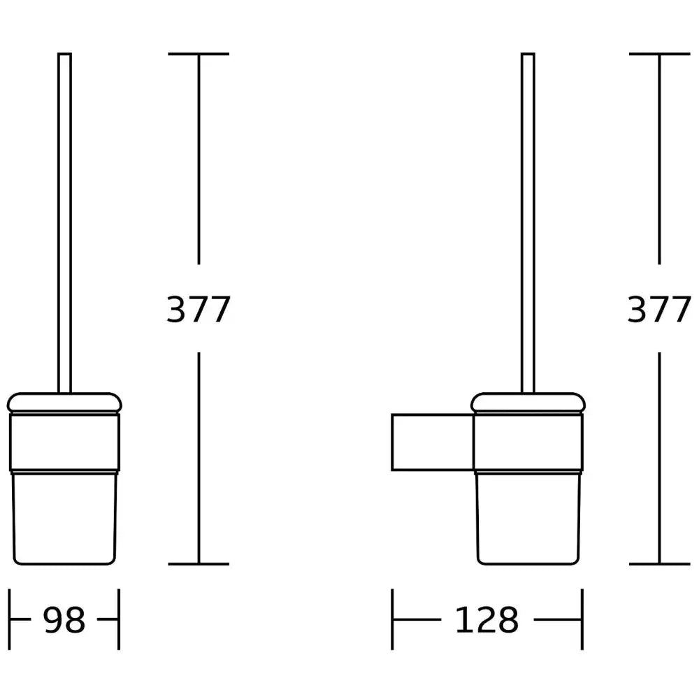 Mexen Base Toalettbørste Svart/gull - 7088250-