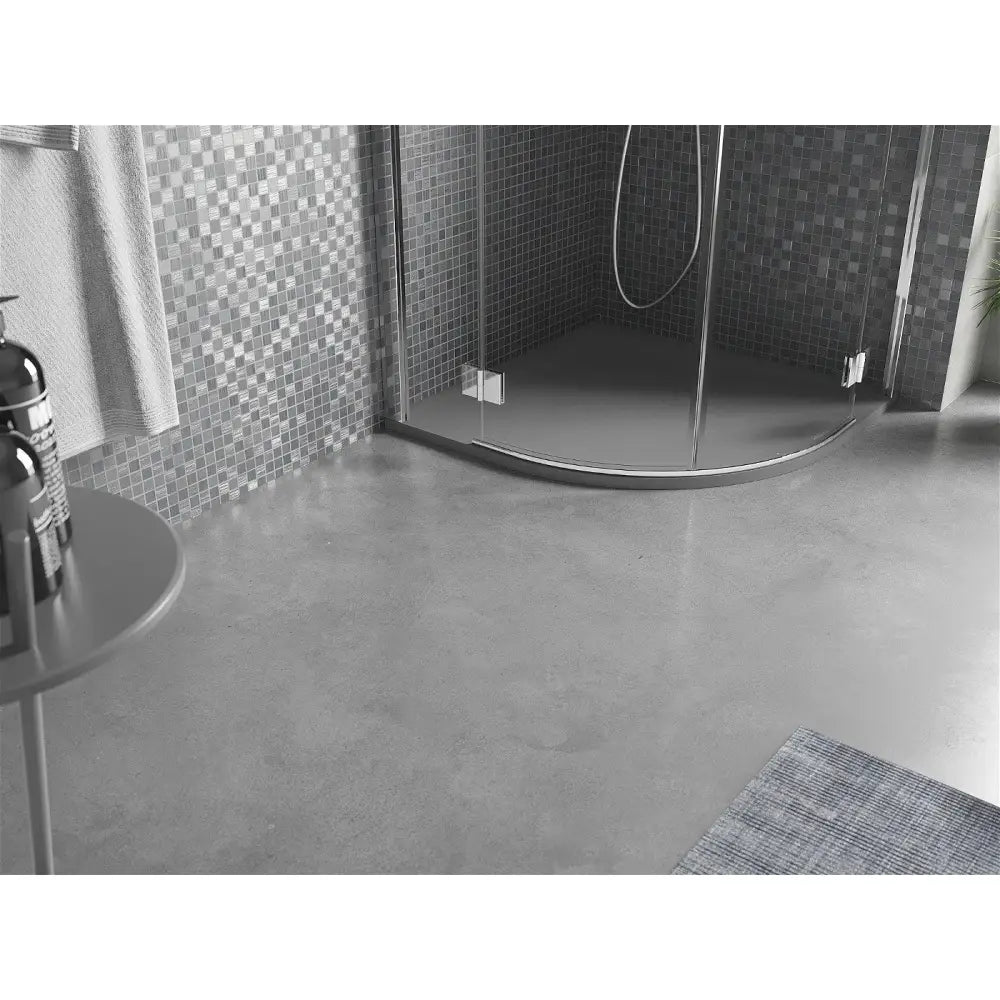 Mexen Bert Halvrund Dusjbunn Smc 90x90 Cm Grå - 4kr