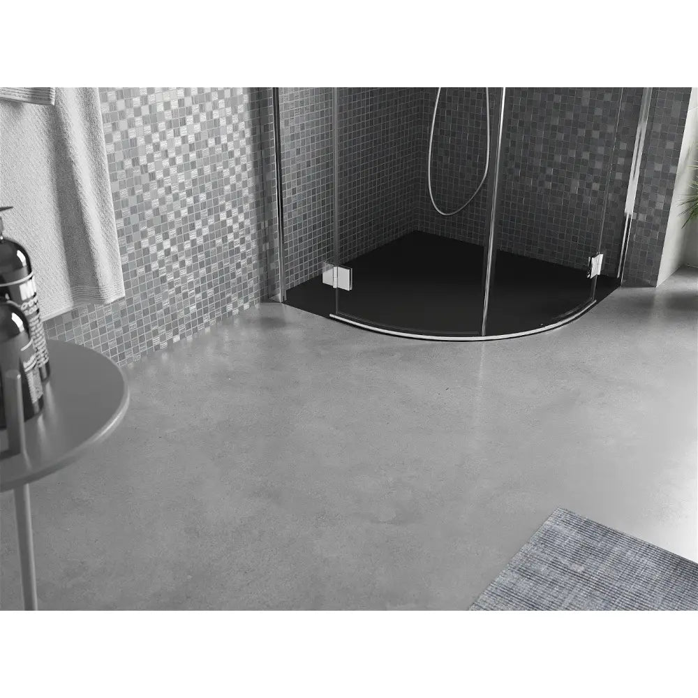 Mexen Bert Halvrund Dusjbunn Smc 90x90 Cm Svart - 4kr