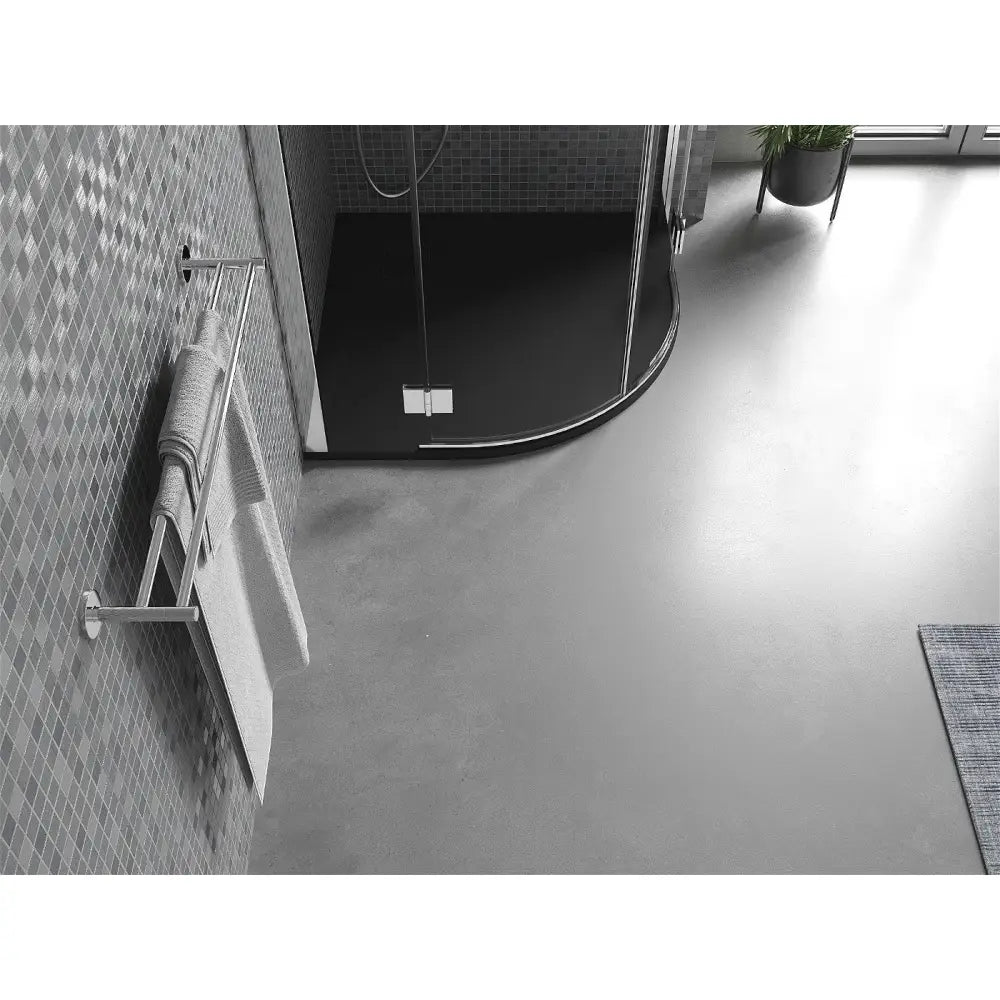 Mexen Bert Halvrund Dusjbunn Smc 90x90 Cm Svart - 4kr