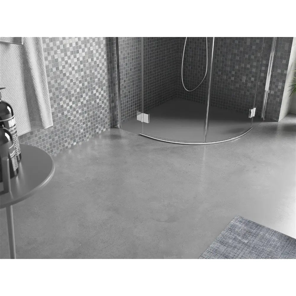 Mexen Bert Halvrund Smc-dusjbunn 80x80 Cm Grå - 4kr