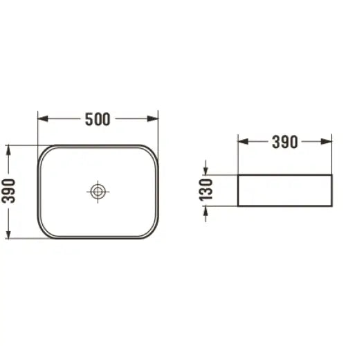 Mexen Carla Servant for Påmontering 50x39 Cm Matt Svart