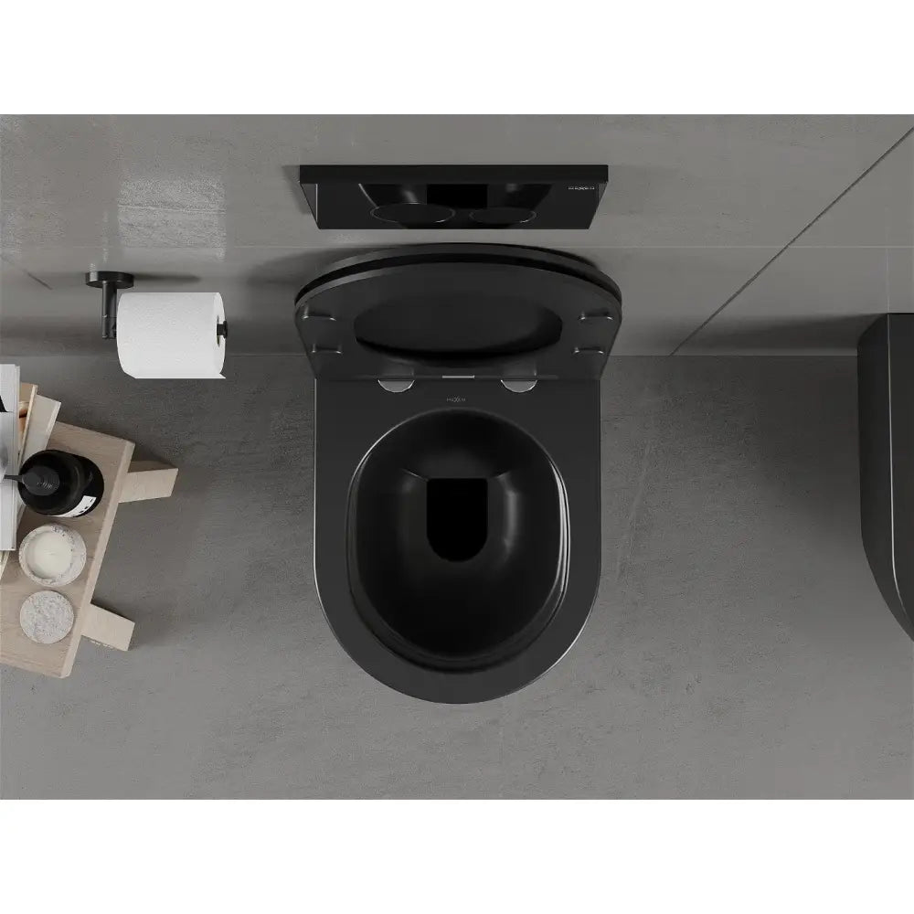 Mexen Carmen Toalettskål Rimless med Soft-close Sete Slim Duroplast Matt Svart