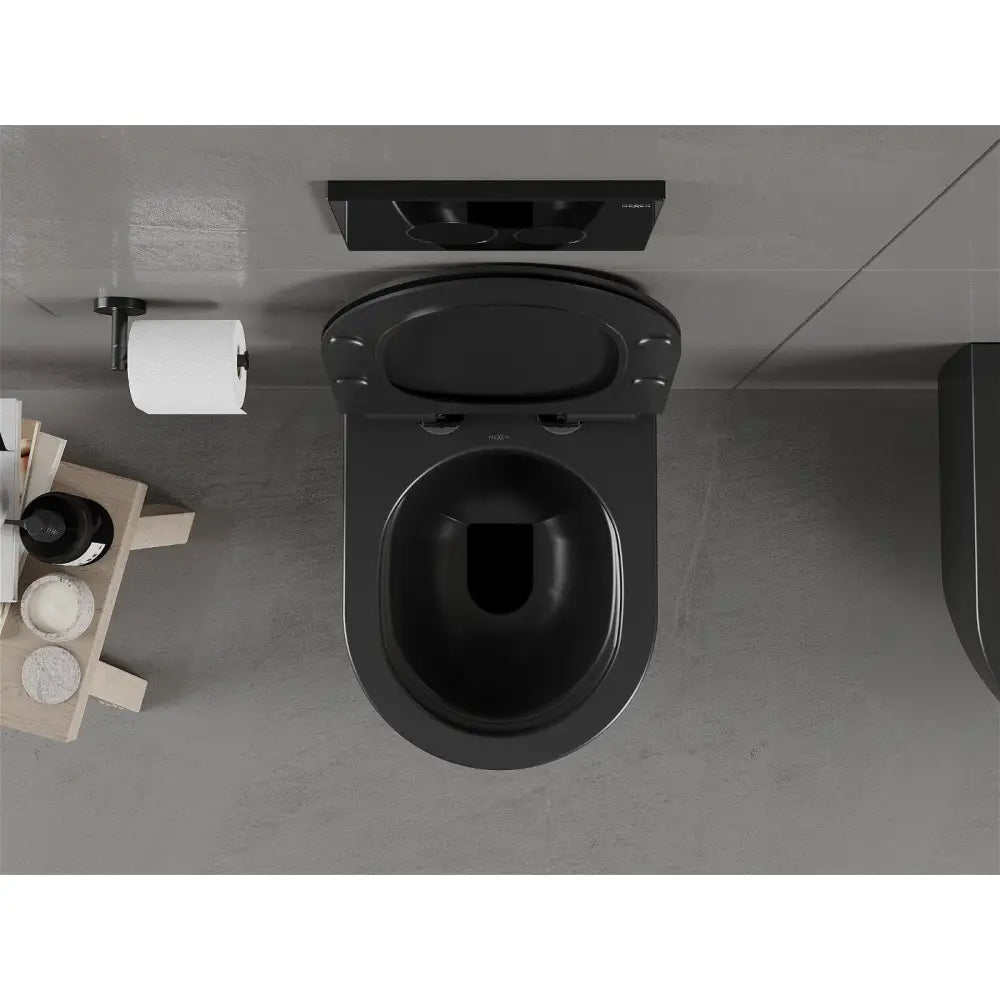 Mexen Carmen Toalettskål Rimless med Soft-close Slim Sete Duroplast Matt Svart