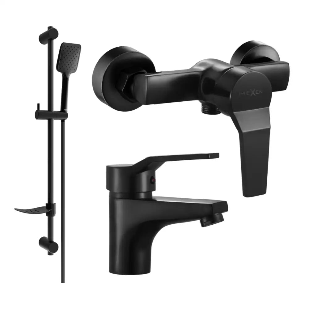 Mexen Caro Df62 Dusjsett Sort - 746604df62