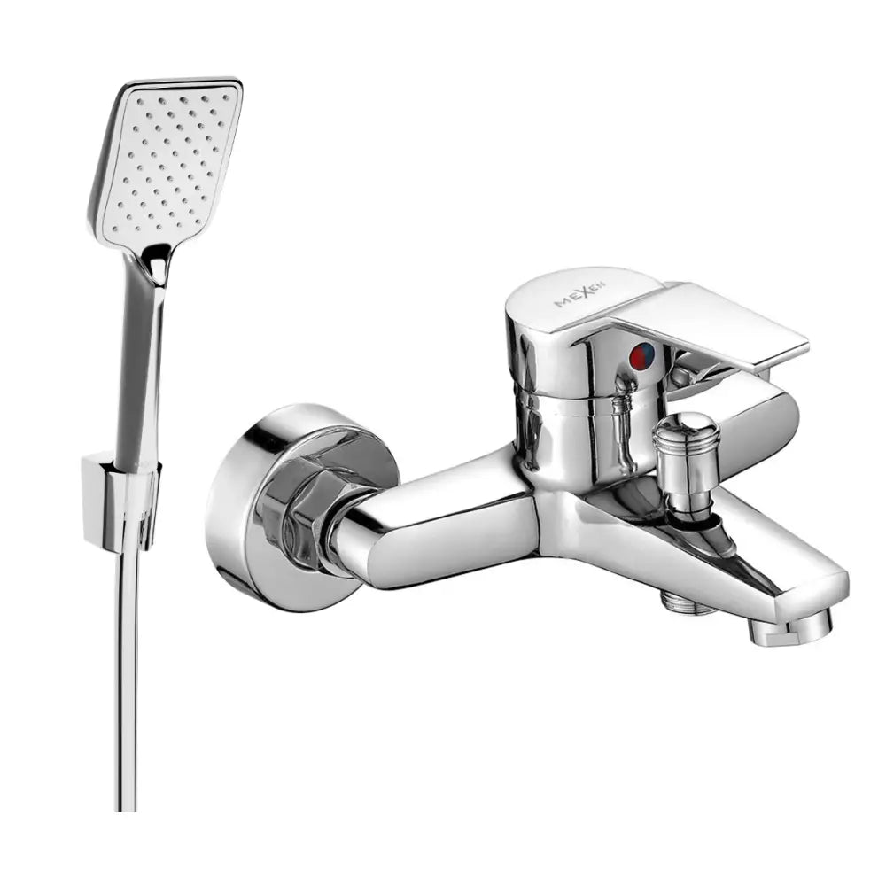 Mexen Caro R62 Badekarbatteri med Dusjsett Krom - 74663r62