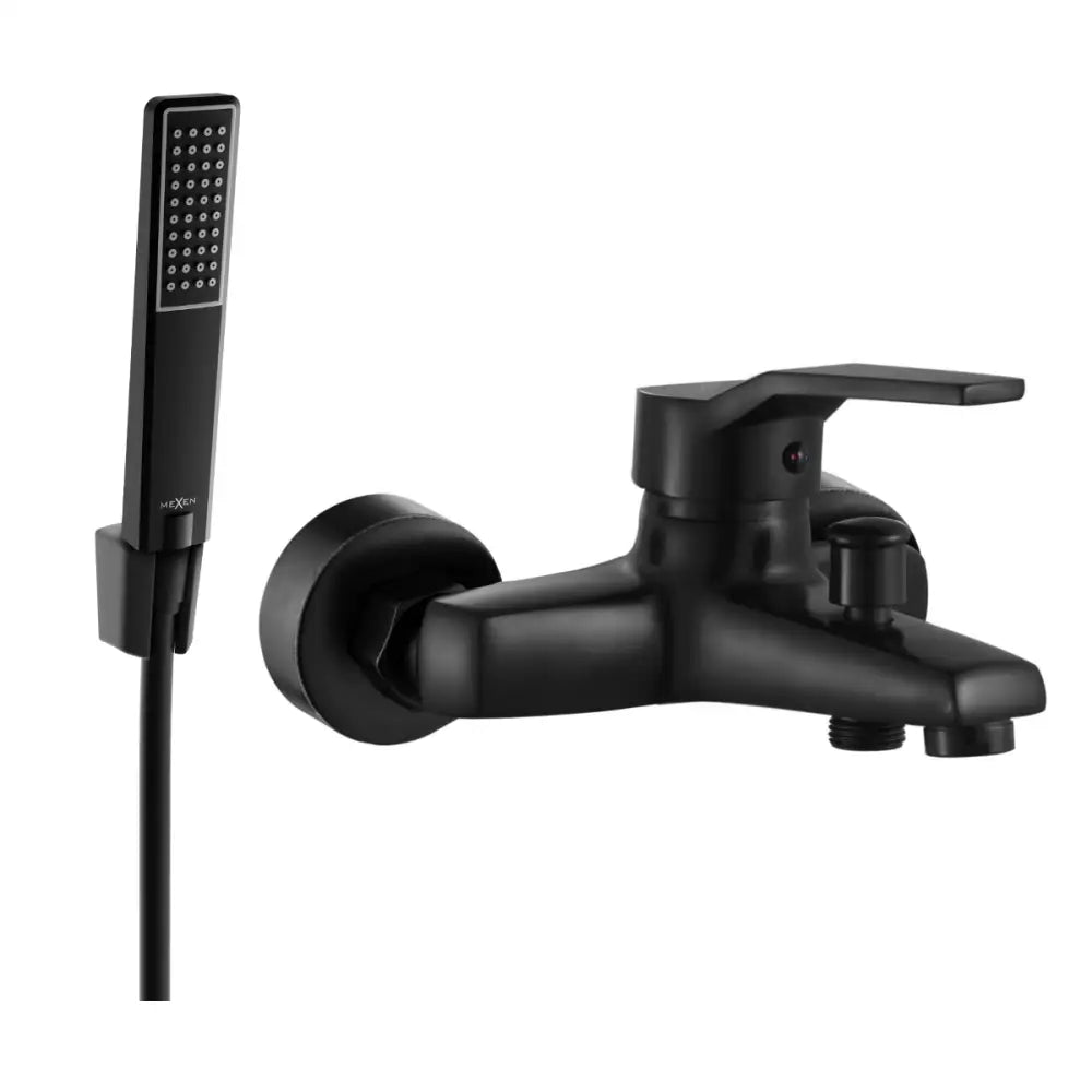 Mexen Caro R72 Badekarsbatteri med Dusjsett Sort - 74663r72-