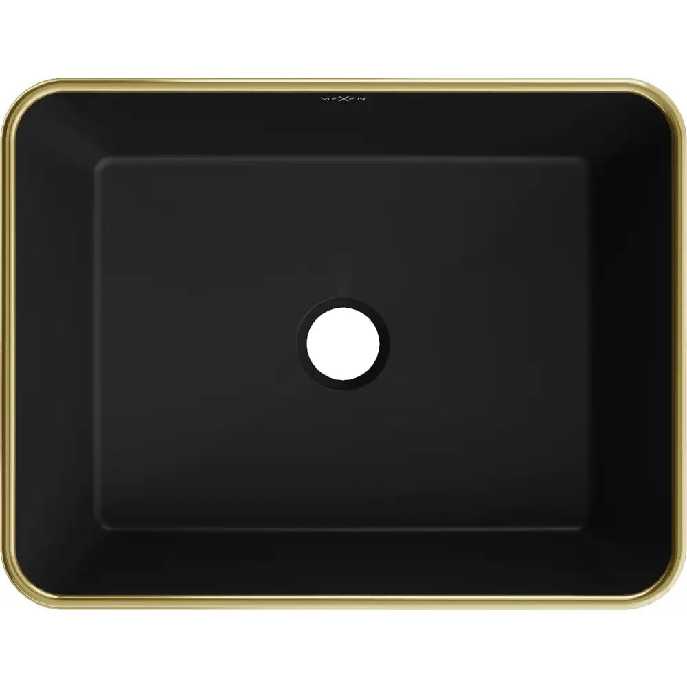 Mexen Catia Servant for Pålegg 48x37 Cm Matt Svart/gull Rutemønster