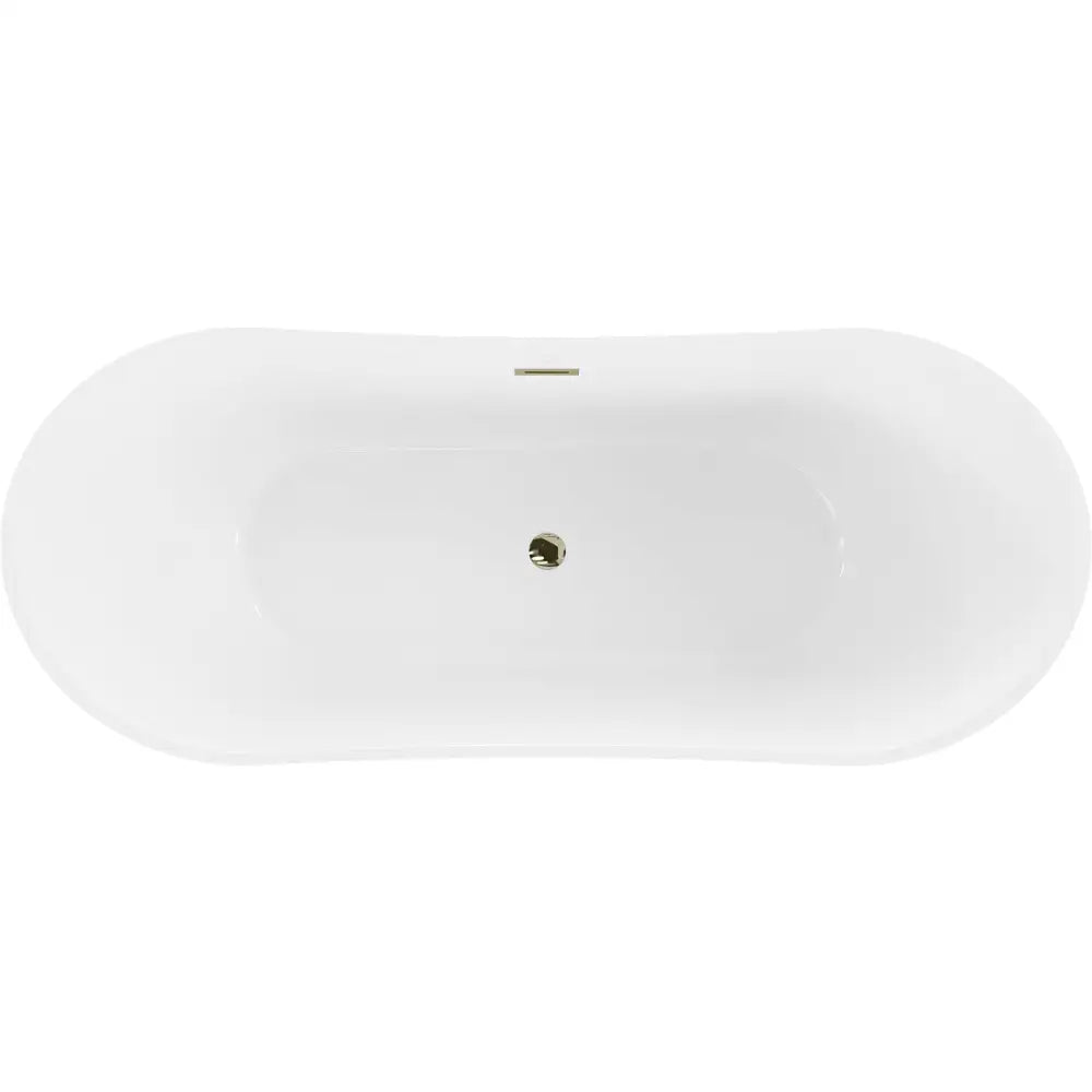 Mexen Celia Frittstående Badekar 170x75 Cm Hvit med Gullfarget Overløp - 52331707500-g