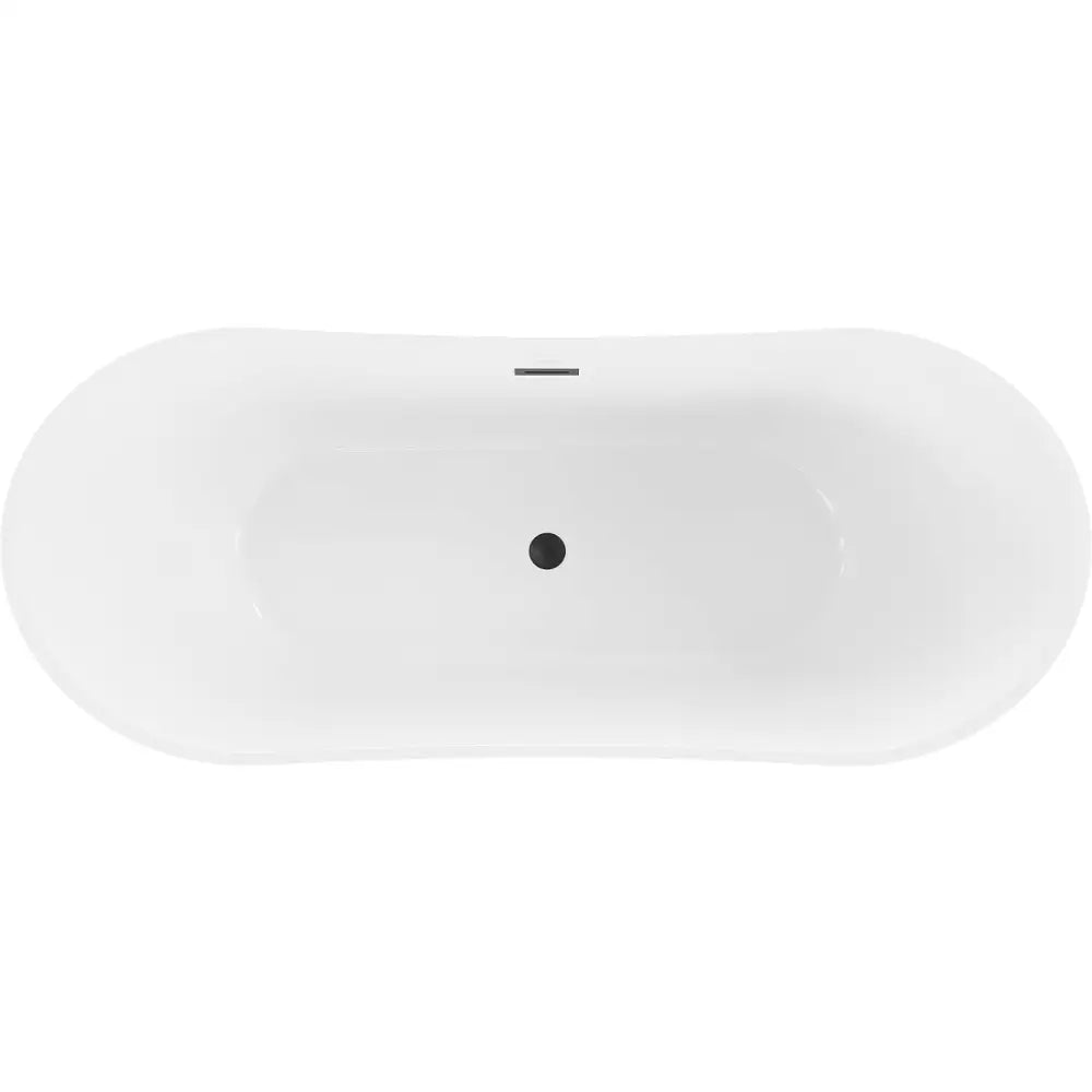 Mexen Celia Frittstående Badekar 170x75 Cm Hvit med Svart Overløp - 52331707500-b