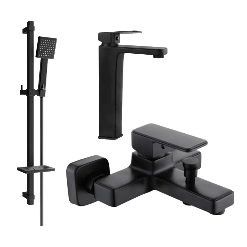 Mexen Cetus Dq45 Badekar Sett Svart - 744313dq45