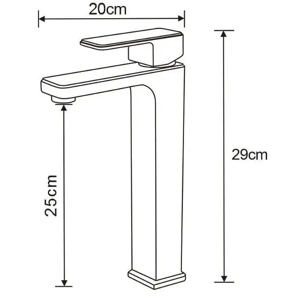Mexen Cetus Høy Servantbatteri Svart - 744310