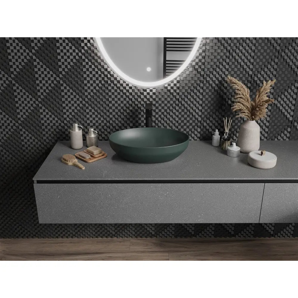 Mexen Cornelia Benkeplatevask 50x37 Cm Mørkegrønn Matt
