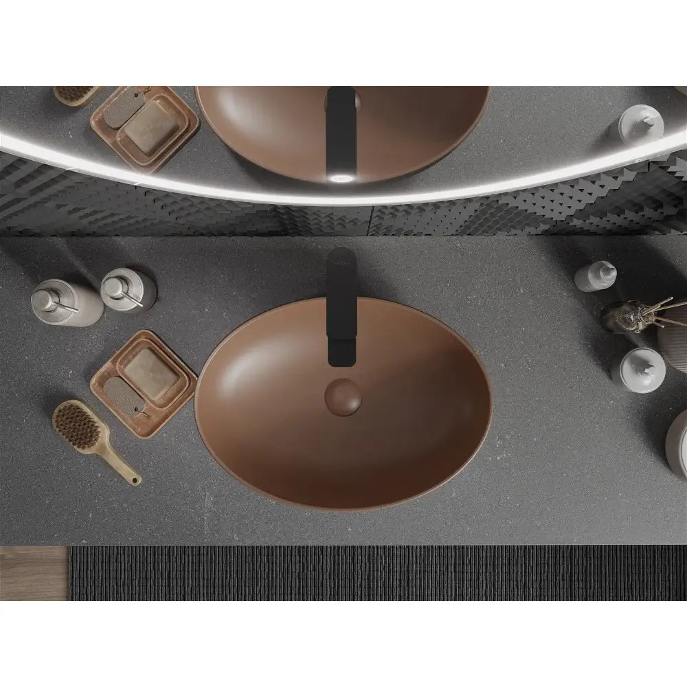 Mexen Cornelia Servant for Montering på Benkeplate 50x37 Cm Matt Brun