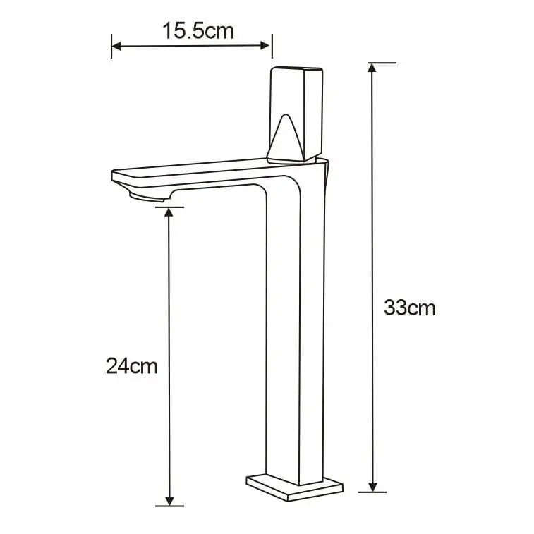 Mexen Crux Høy Servantbatteri Sort - 744410-