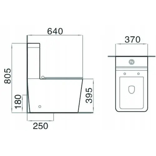 Mexen Cube Kompakt Toalett med Soft-close Sete Hvit