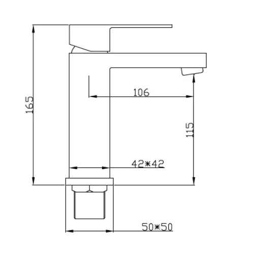 Mexen Cube Servantbatteri Krom - 72900