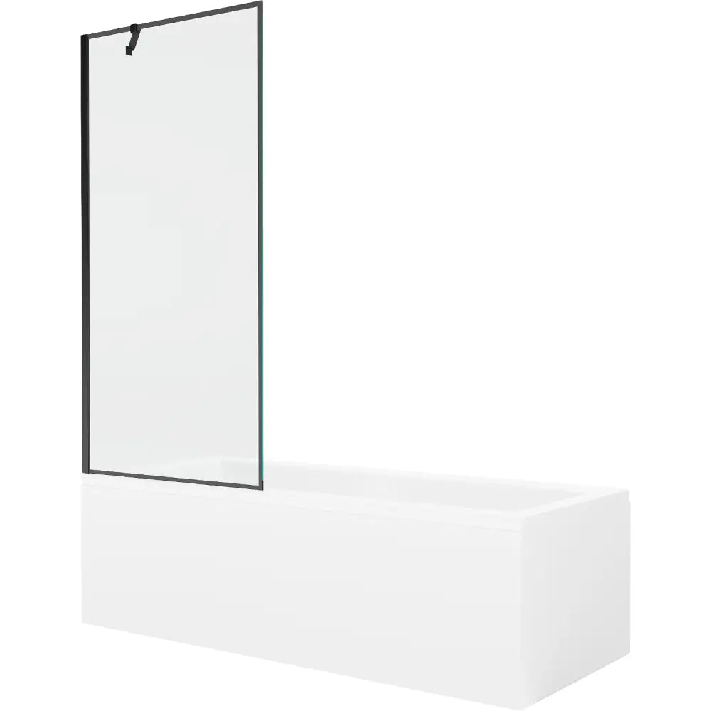 Mexen Cubik Rektangulært Badekar 150x70 Cm med Kabinett og Enkelt 80 Cm Dørpanel Svart Mønster - 550315070x