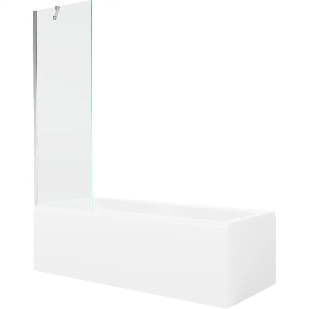 Mexen Cubik Rektangulært Badekar 170x70 Cm med Kabinett og Enkeltdørs Dusjvegg 60 Cm Gjennomsiktig Krom - 550317070x