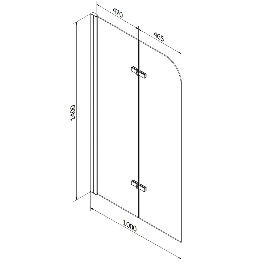 Mexen Cubik Rektangulært Badekar 170x70 Cm med Ombordstigning og 2-delt Dusjvegg 100 Cm Gjennomsiktig Svart - 550317070x