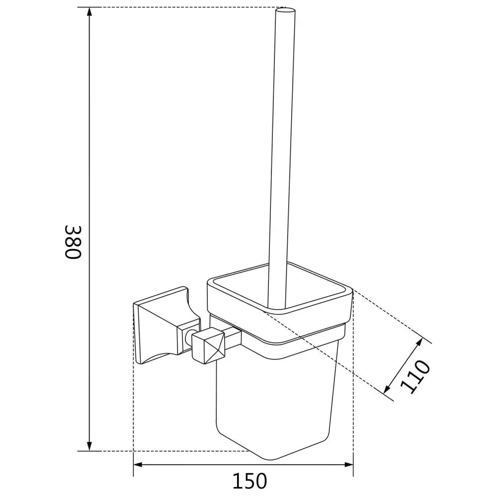 Mexen Dalia Toalettbørste Svart – 7017350