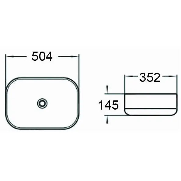 Mexen Daria Servant for Montering på Benkeplate 50x35 Cm Matt Svart