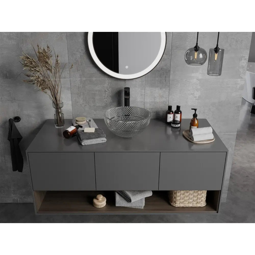 Mexen Dora Glass Håndvask til Benkeplate 34x34 Cm Gjennomsiktig