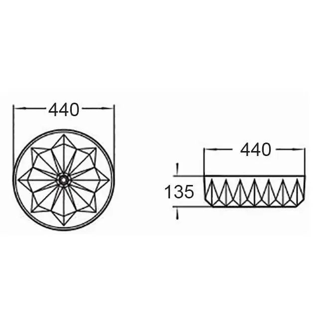 Mexen Dorita Servant for Montering på Benkeplate 44x44 Cm Gull
