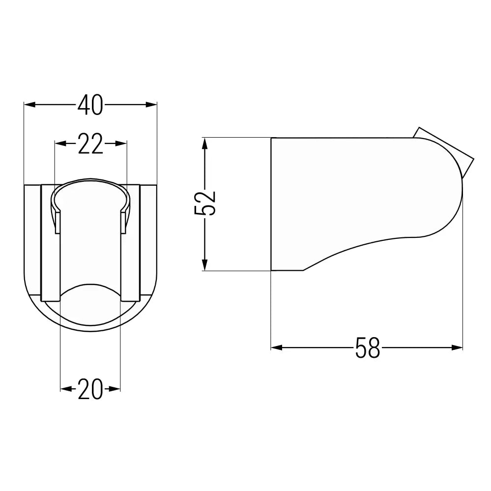 Mexen Dusjhåndtak Svart - 79354-