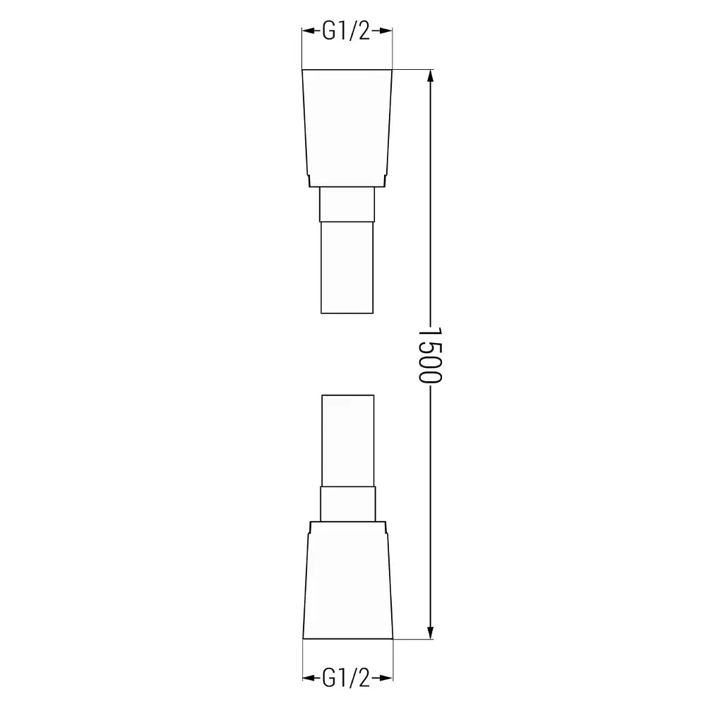 Mexen Dusjslange 150 Cm Svart - 79450