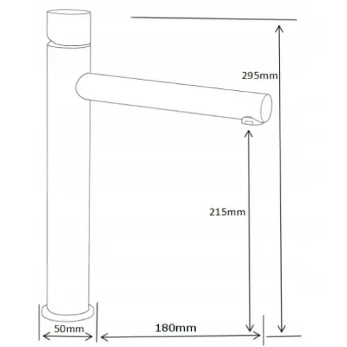 Mexen Elba One Høy Servantbatteri Grafitt - 74111-