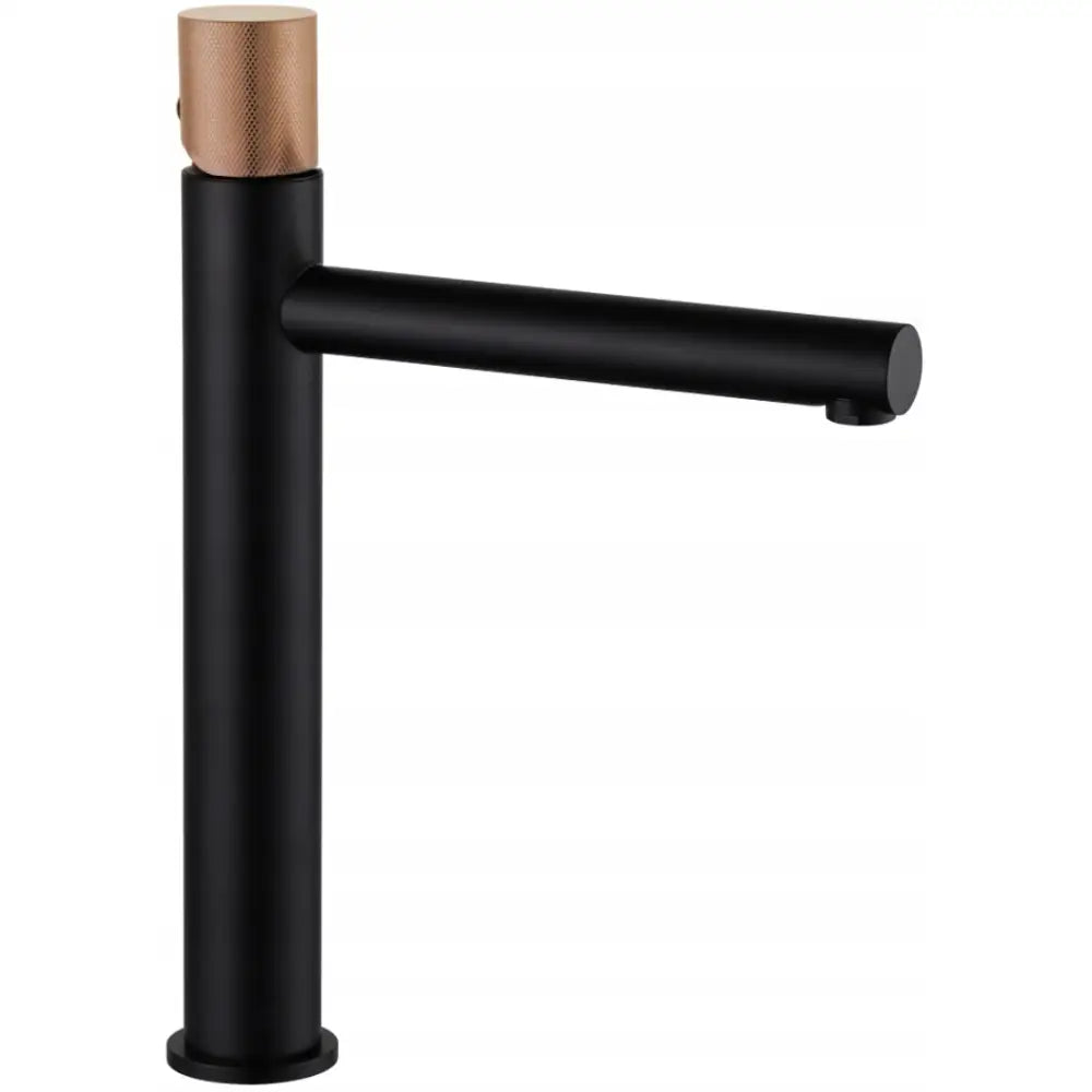 Mexen Elba One Høy Servantbatteri Svart/roségull - 74111-