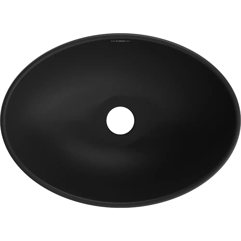 Mexen Elza Benkeplatevask 40x33 Cm Matt Svart/sølv Linjemønster