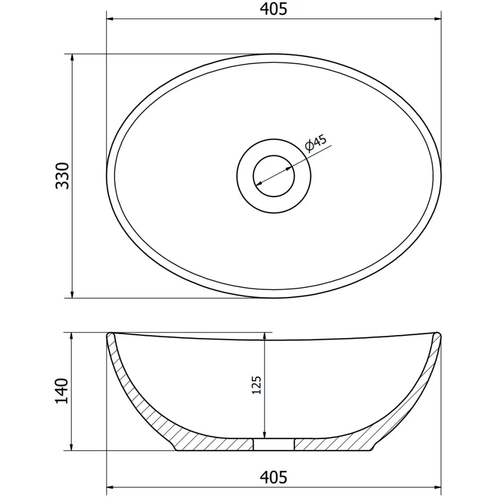 Mexen Elza Servant for Montering på Benkeplate 40x33 Cm Matt Sort/gull Rutenett Mønster