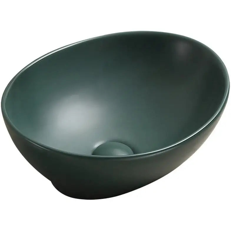 Mexen Elza Servant for Montering på Benkeplate 40x33 Cm Mørk Grønn Matt