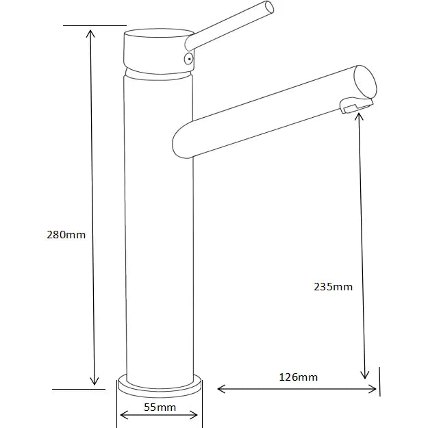 Mexen Eri Høy Vaskarmatur Svart - 74210