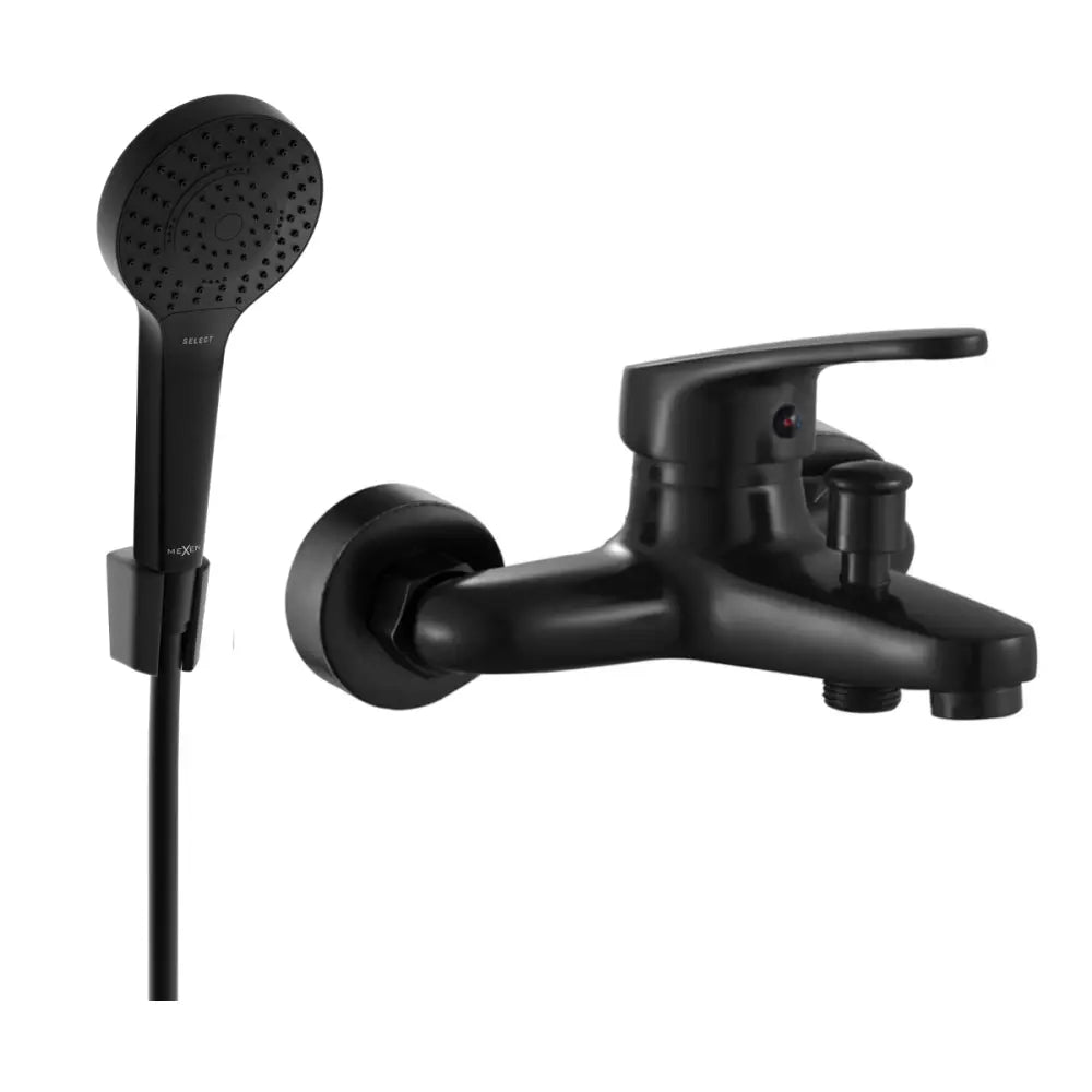 Mexen Erica R72 Badekarkran med Dusjsett Svart - 74643r72-