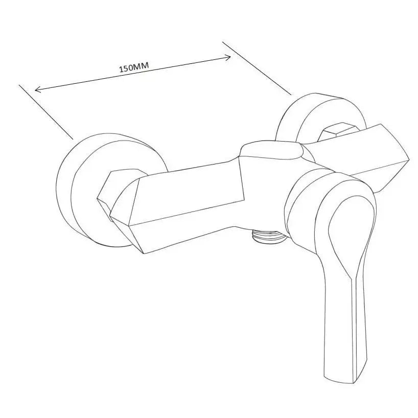 Dusjsett med Takdusj og Dusjbatteri Krom S3