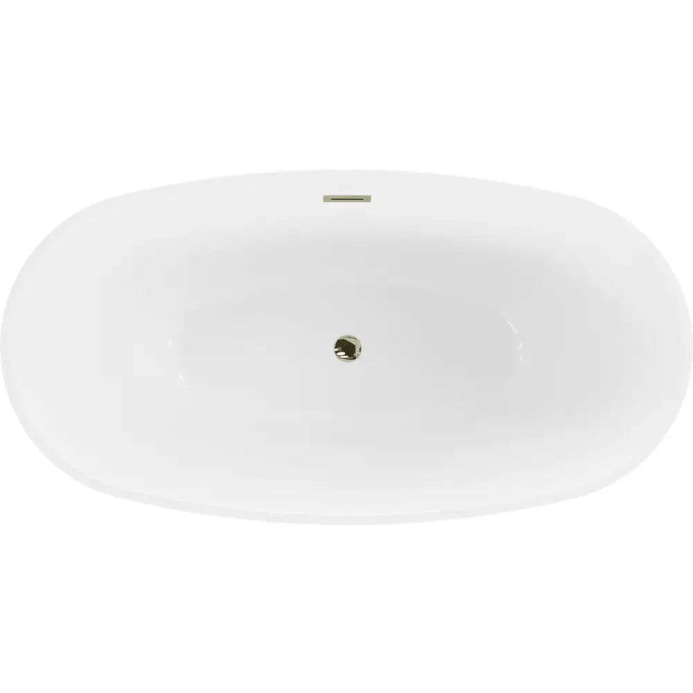 Mexen Eris Frittstående Badekar 155x80 Cm Hvit/svart Gull Overløp - 53441558075-g