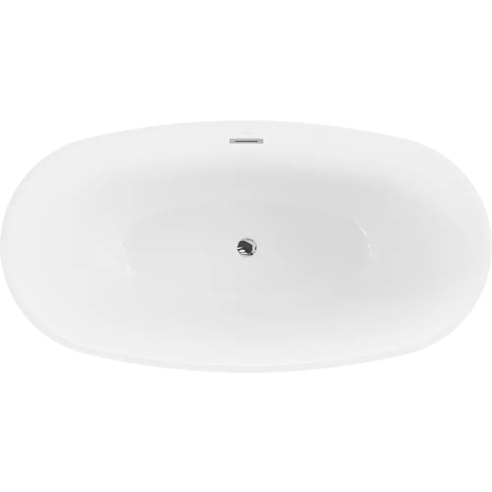 Mexen Eris Frittstående Badekar 155x80 Cm Hvit/svart Overløp Krom