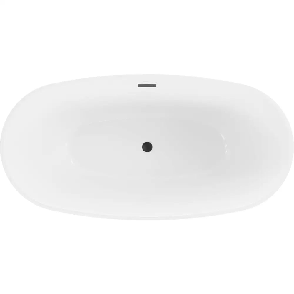 Mexen Eris Frittstående Badekar 170x85 Cm Hvit med Svart Overløp - 53441708500-b