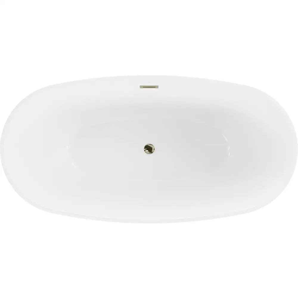 Mexen Eris Frittstående Badekar 170x85 Cm Hvit/svart Gull Overløp - 53441708575-g