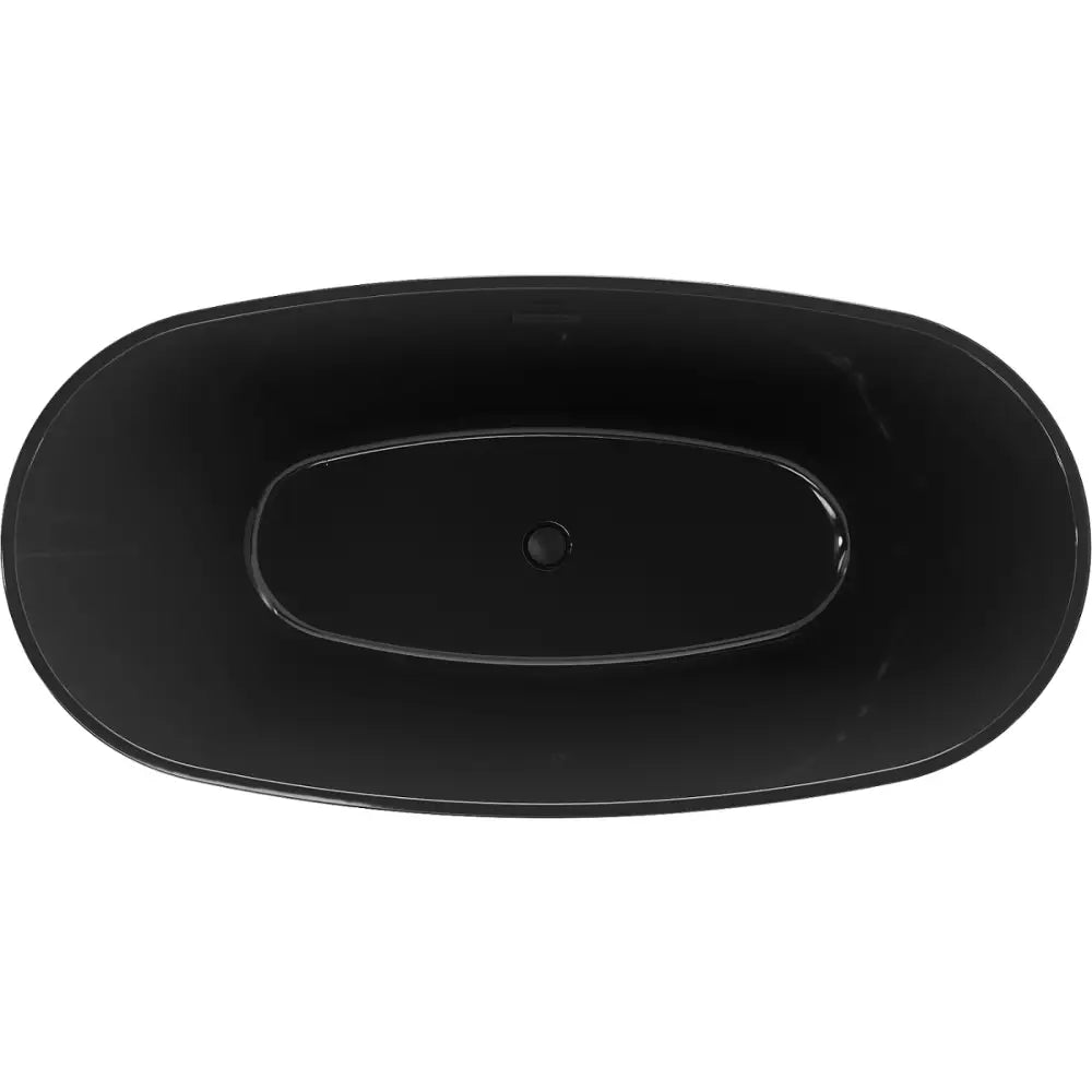 Mexen Eris Frittstående Badekar 170x85 Cm Svart med Svart Overløp - 53441708570-b