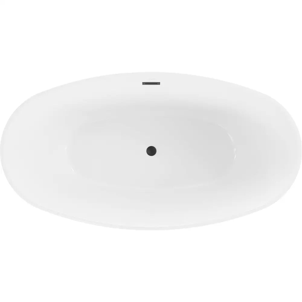 Mexen Eris Frittstående Badekar 180x95 Cm Hvit med Sort Overløp - 53441809500-b