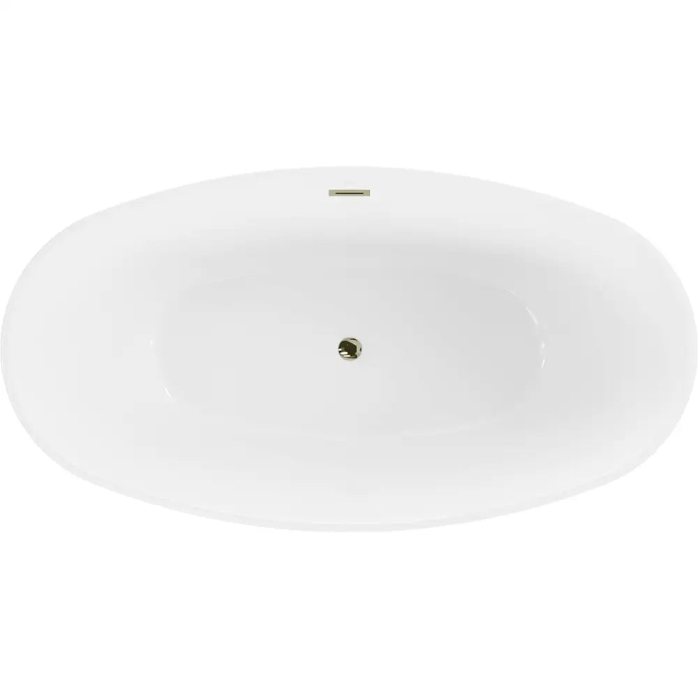 Mexen Eris Frittstående Badekar 180x95 Cm Hvit/svart Gull Overløp - 53441809575-g