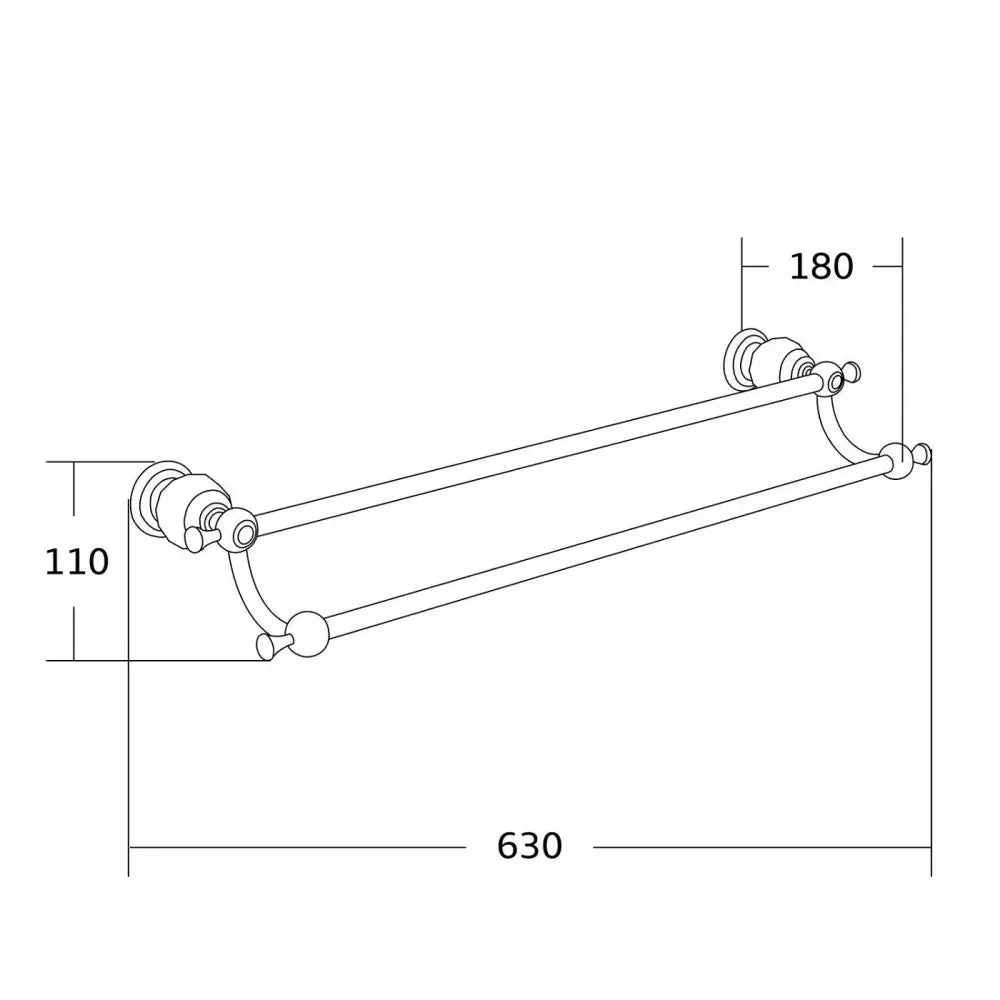Mexen Estela Dobbelt Håndklehenger Krom - 7011525
