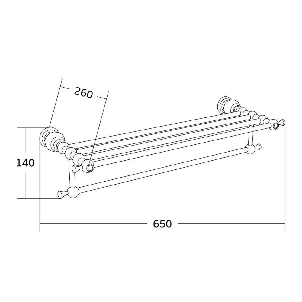 Mexen Estela Håndklehylle Gull - 7011520