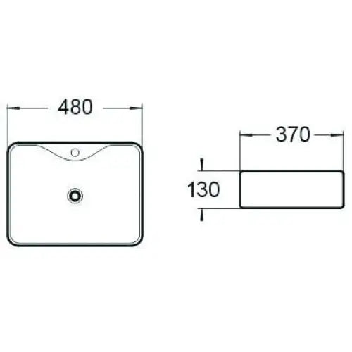 Mexen Eva Servant for Montering på Benk 48x37 Cm Hvit