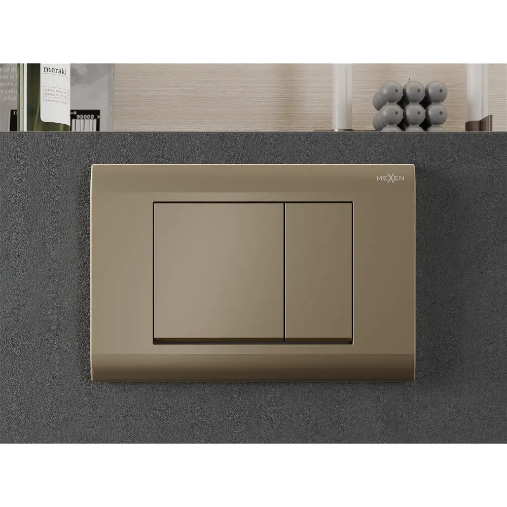 Mexen Fenix 01 Toalettskylleknapp Champagne Gull